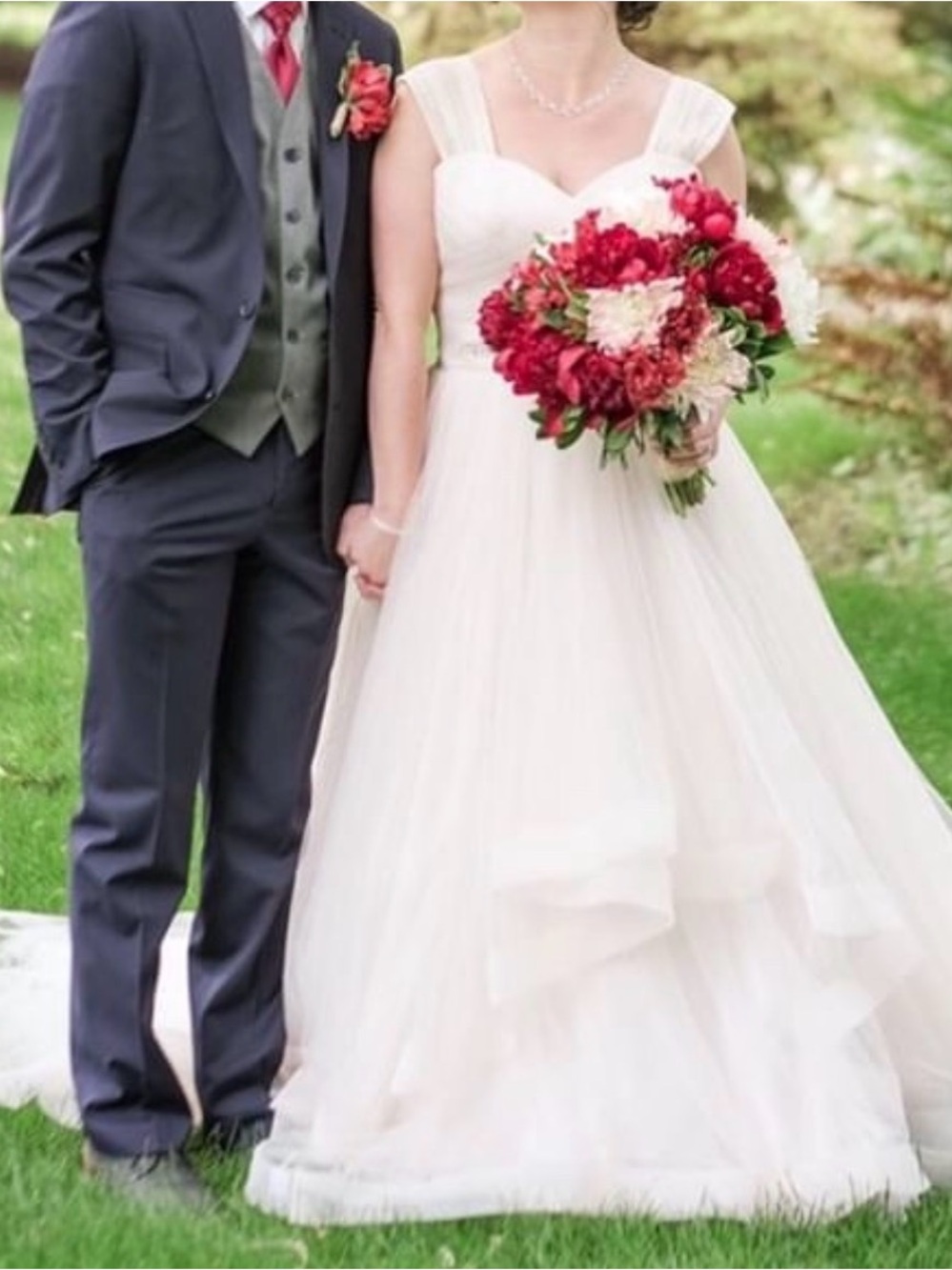 Wedding dress Champage color Size 10 with Sweetheart Bodice